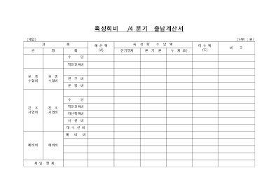 육성회출납계산서 (3) 육성회출납계산서 (3)